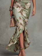 OKTAWIA | Elegant satin with statement flared sleeves
